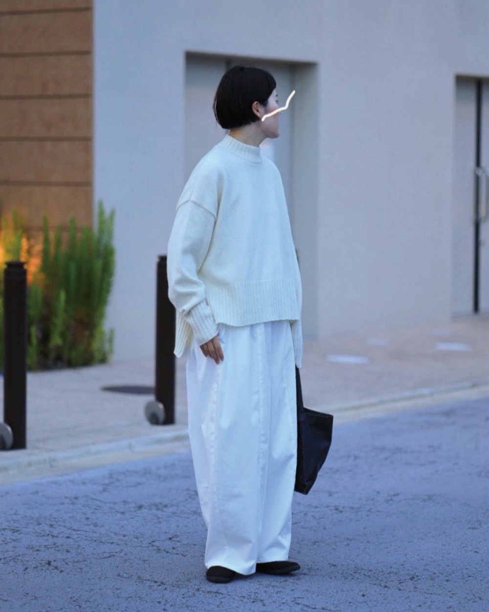 【aiさんコラボ】NARU(ナル) ポリエステルコットンツイルストレッチ コクーンパンツ