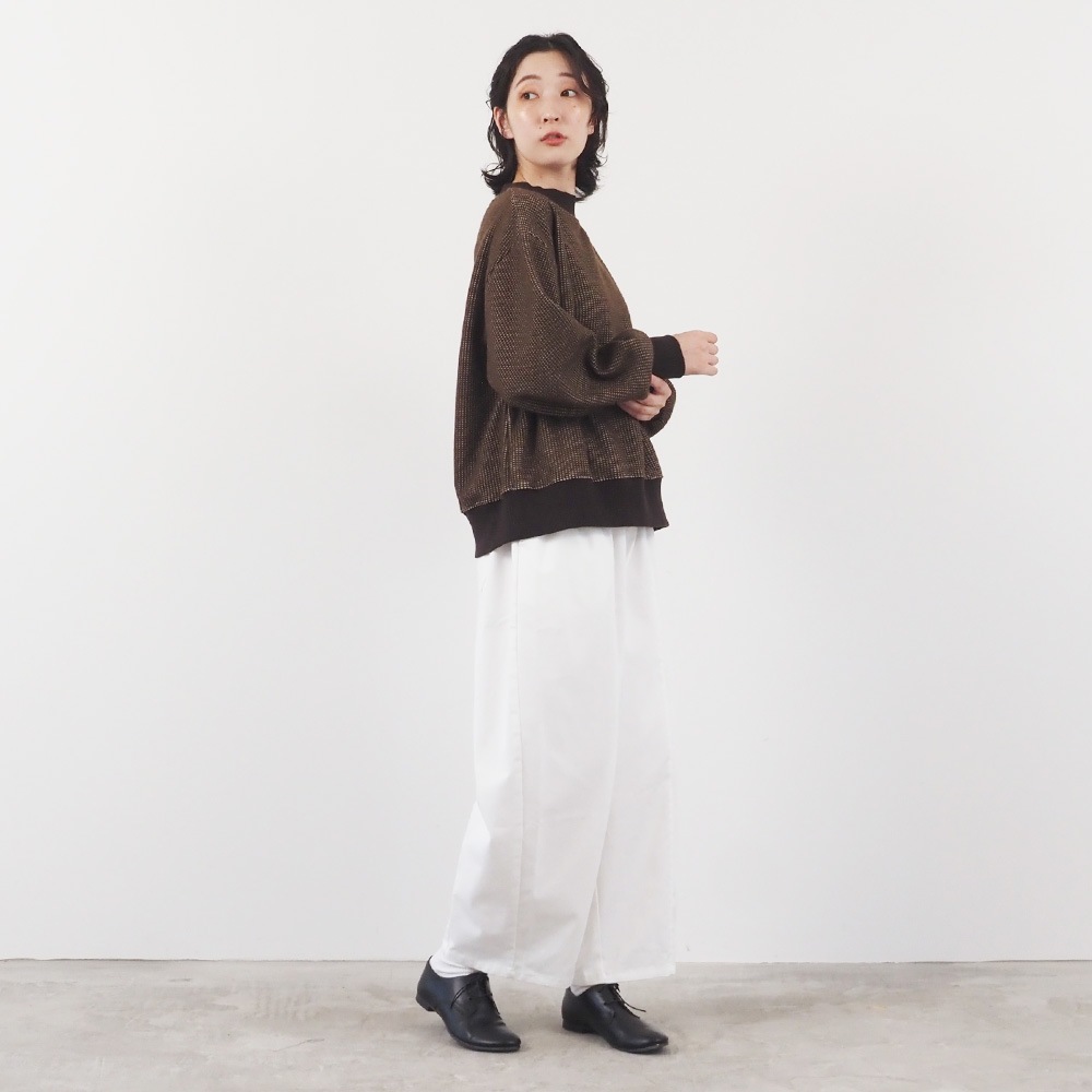 【aiさんコラボ】NARU(ナル) ポリエステルコットンツイルストレッチ コクーンパンツ