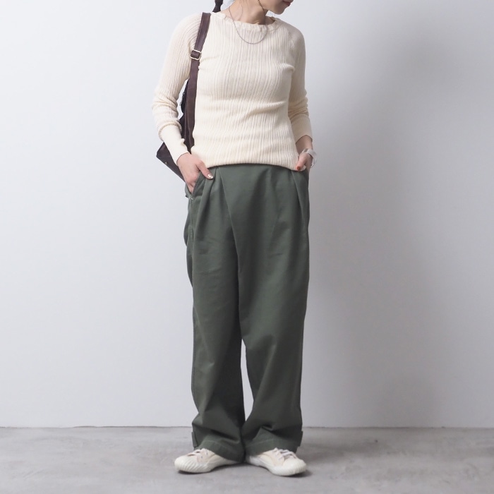 NARU(ナル) コットンランダムリブニットボートネック 650700