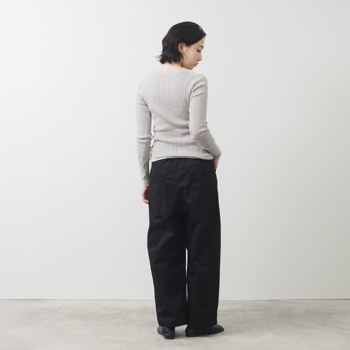 NARU(ナル) コットンランダムリブニットボートネック 650700