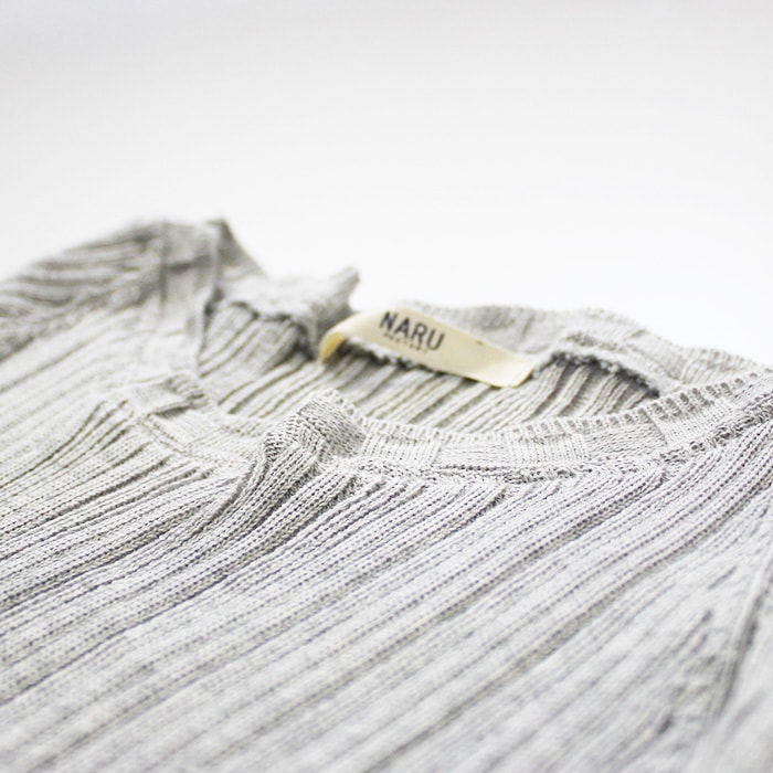 NARU(ナル) コットンランダムリブニットボートネック 650700