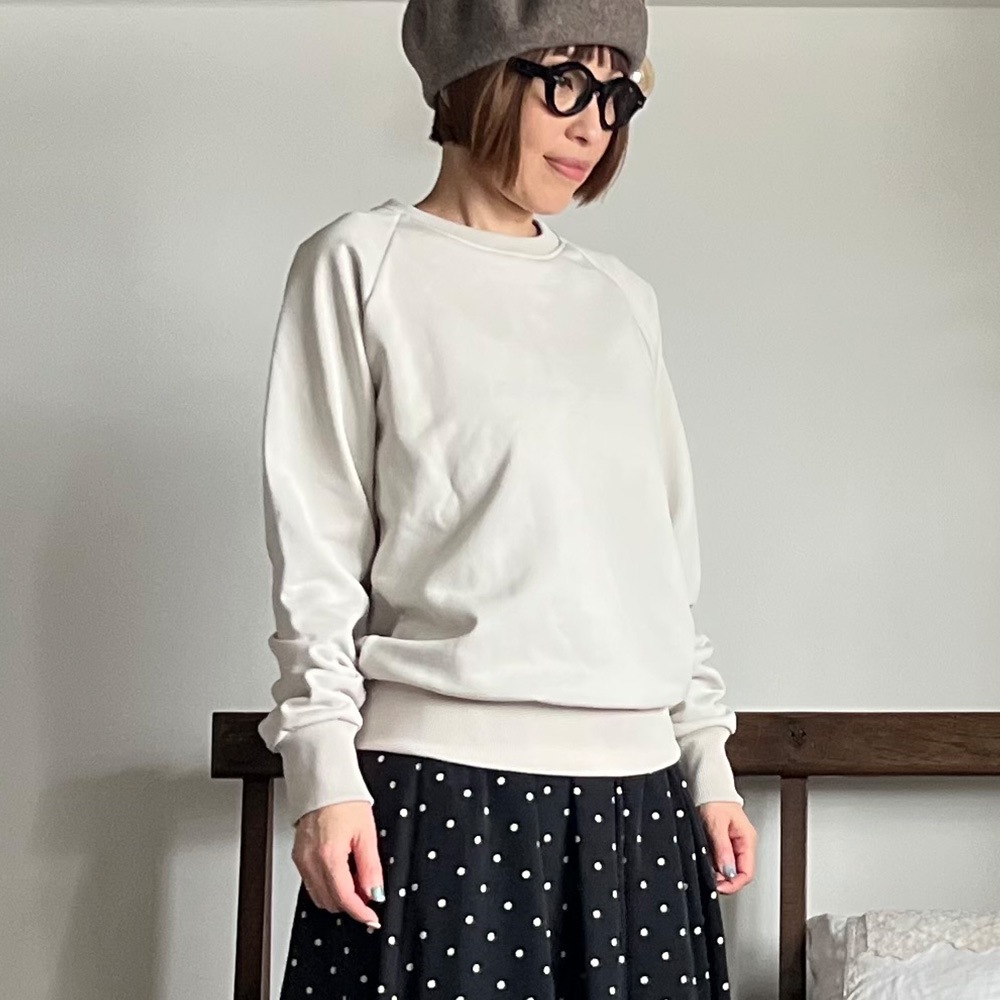 【kuboさんコラボ】NARU(ナル) クリア裏毛 ねこプリントプルオーバー 6W-kb-01