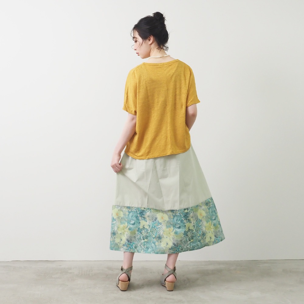 NARU(ナル) LIBERTYコットン(Marina Seaflower) 足元かわいいスカート 661951