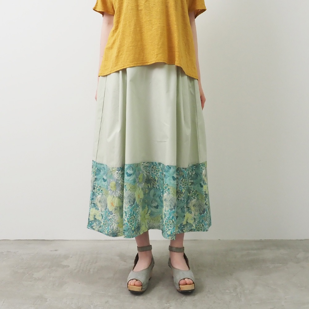 NARU(ナル) LIBERTYコットン(Marina Seaflower) 足元かわいいスカート 661951