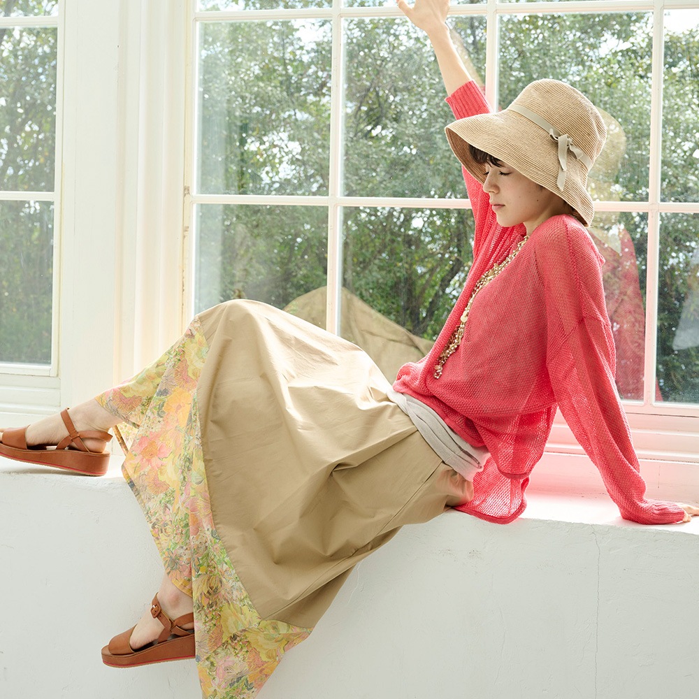 NARU(ナル) LIBERTYコットン(Marina Seaflower) 足元かわいいスカート 661951