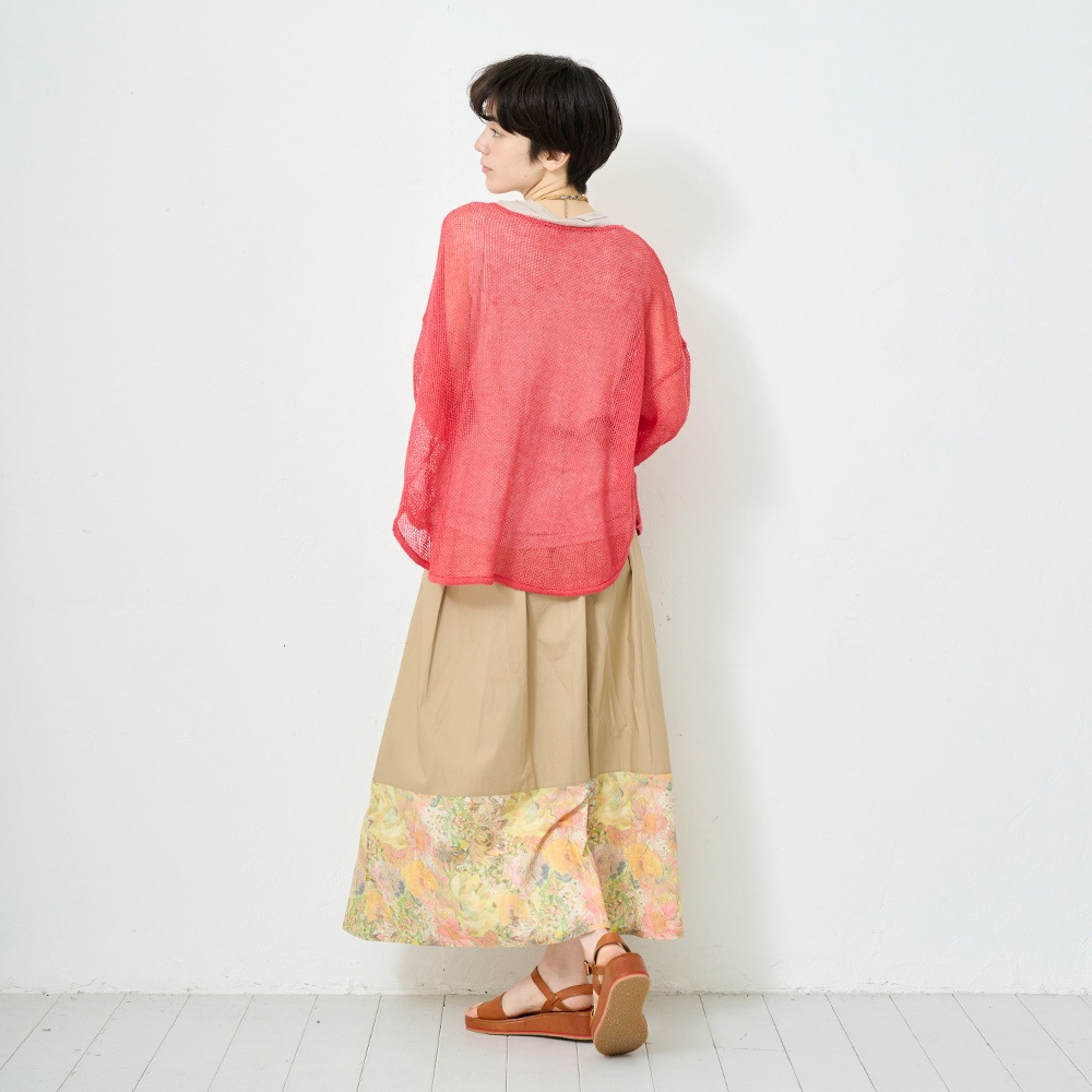 NARU(ナル) LIBERTYコットン(Marina Seaflower) 足元かわいいスカート 661951