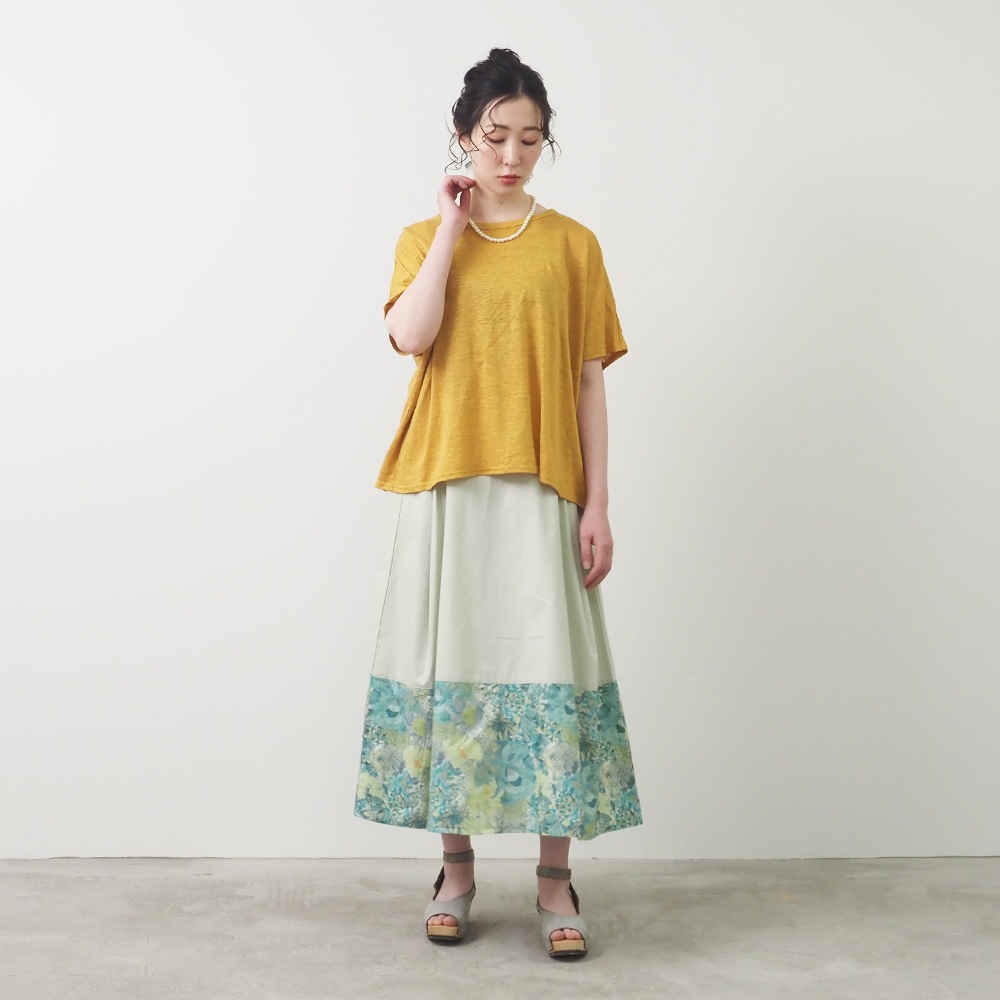 NARU(ナル) LIBERTYコットン(Marina Seaflower) 足元かわいいスカート 661951