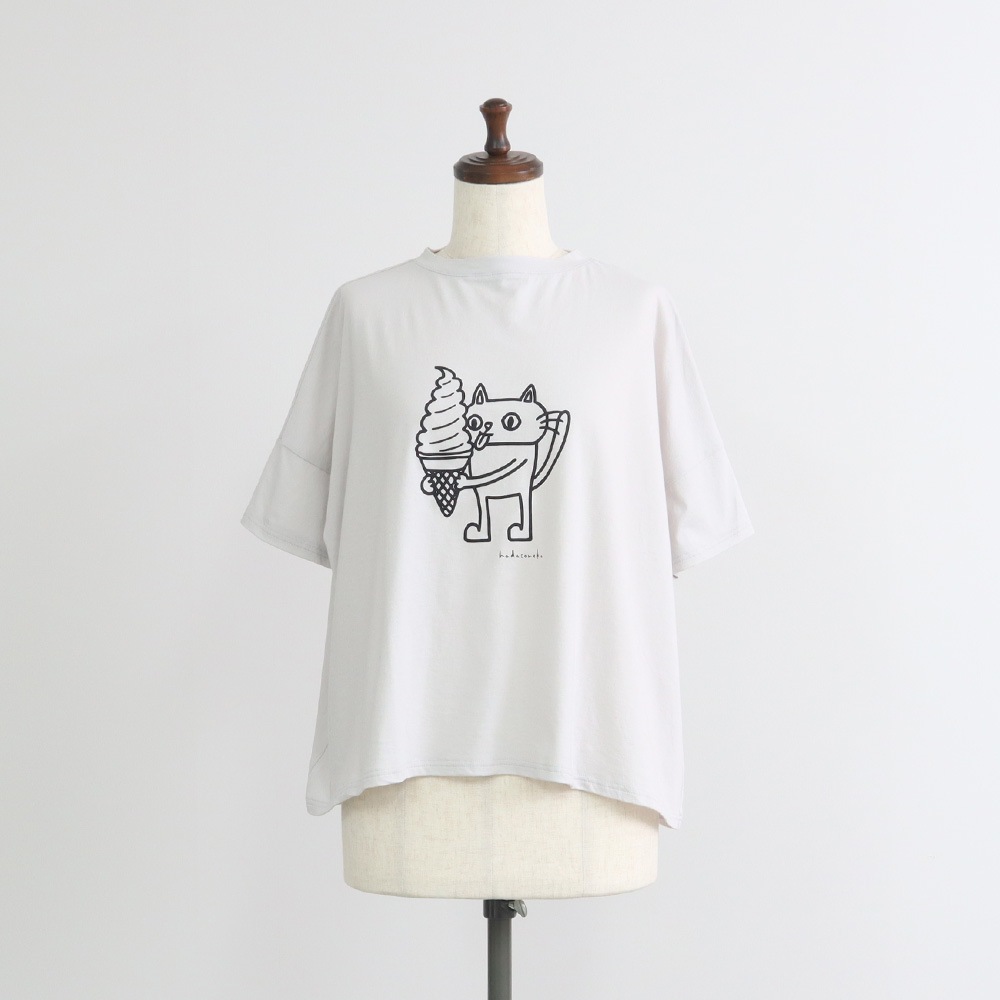 NARU(ナル) ナチュラルソフト天竺 食いしん坊ねこワイドT 672006
