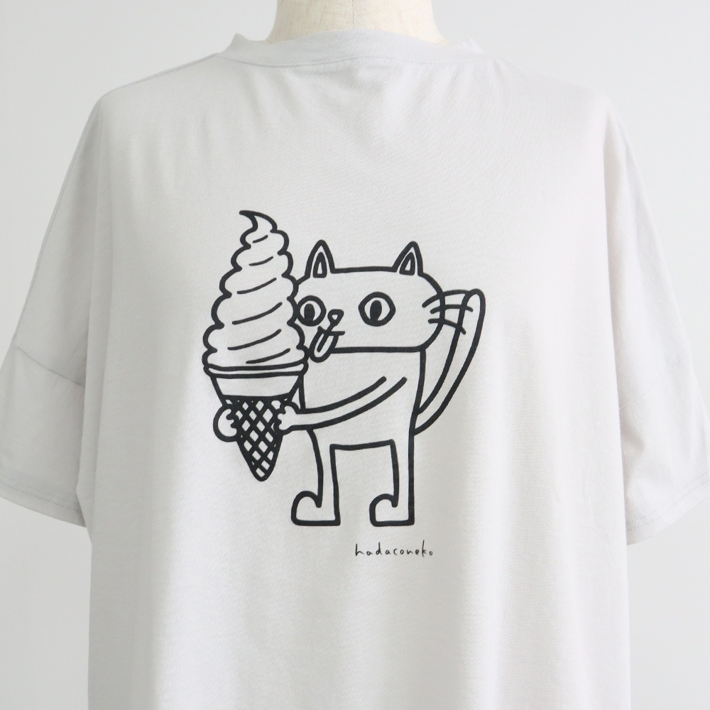 NARU(ナル) ナチュラルソフト天竺 食いしん坊ねこワイドT 672006