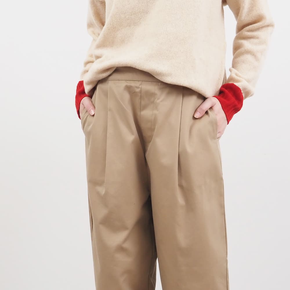 Y65) NARU(ナル) ギャバ タックテーパードパンツ ベージュ NARU(ナル) ギャバ タックテーパードパンツ 659941 | all_items