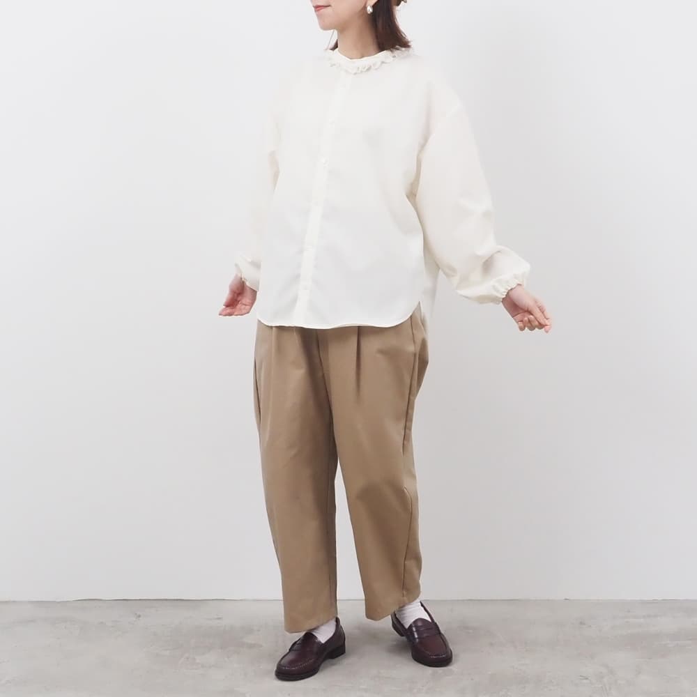 Y65) NARU(ナル) ギャバ タックテーパードパンツ ベージュ NARU(ナル) ギャバ タックテーパードパンツ 659941 | all_items