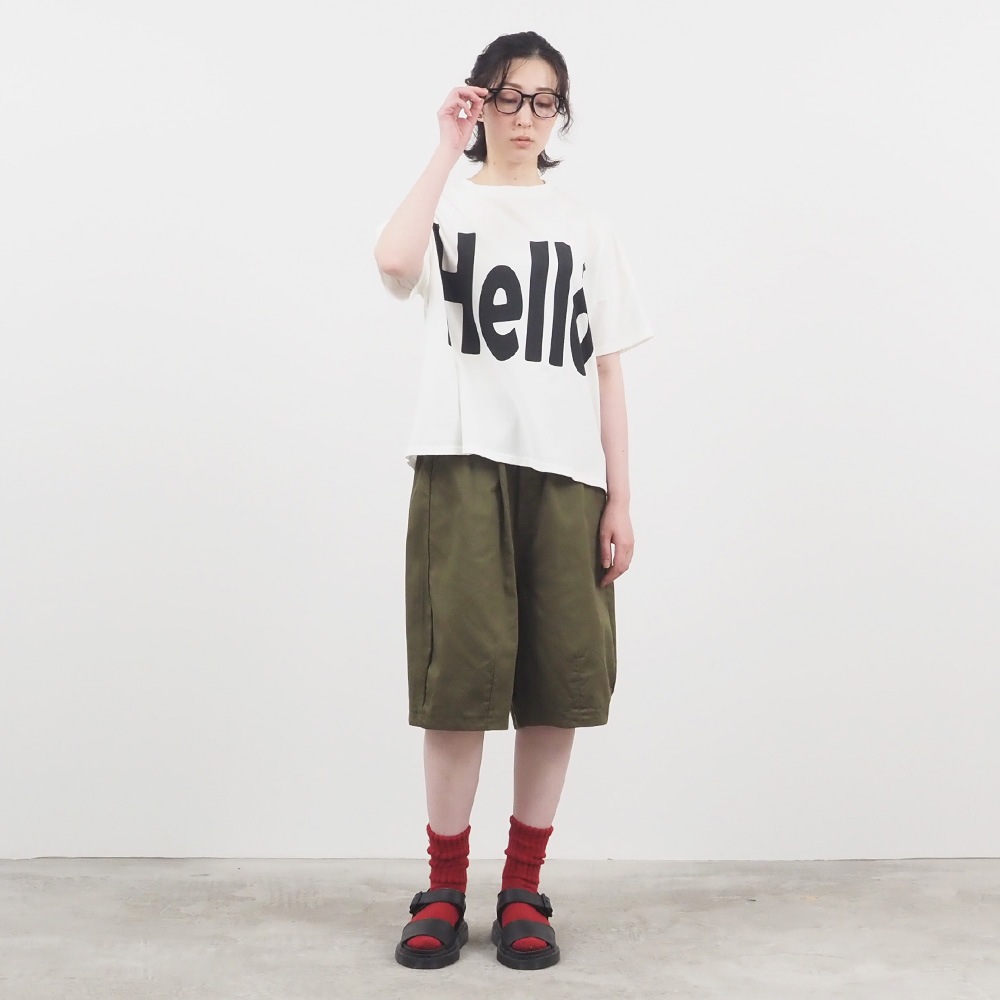 【予約】NARU(ナル) ヴィンテージレアルツイストLIGHT HelloプリントT 662030