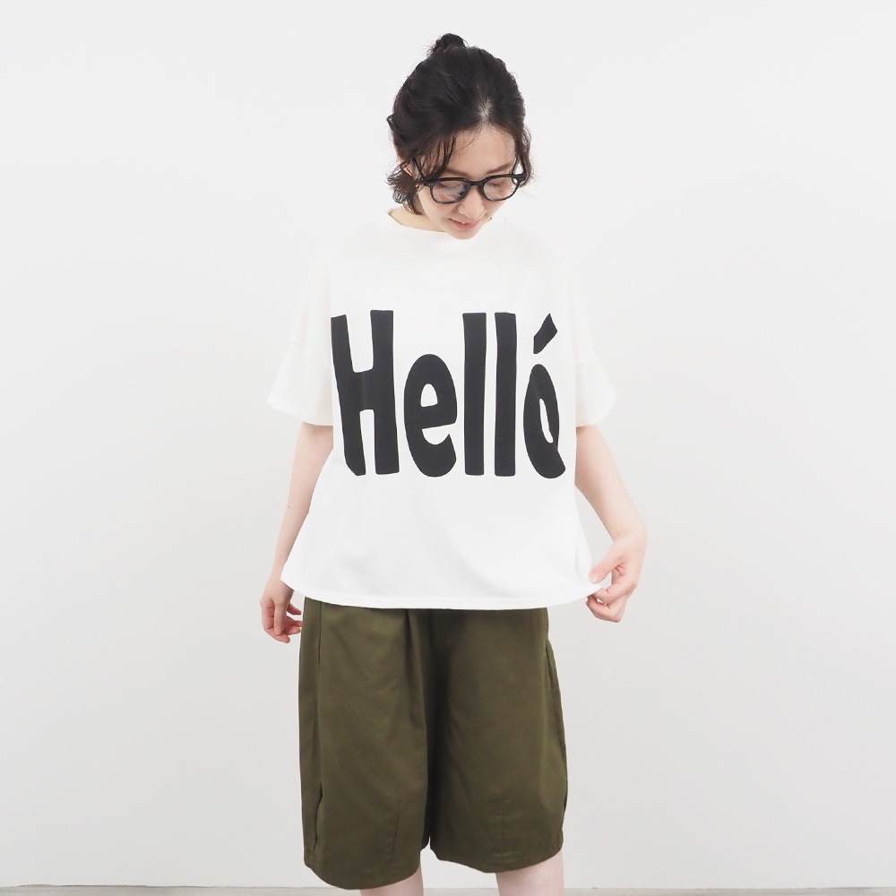 【予約】NARU(ナル) ヴィンテージレアルツイストLIGHT HelloプリントT 662030
