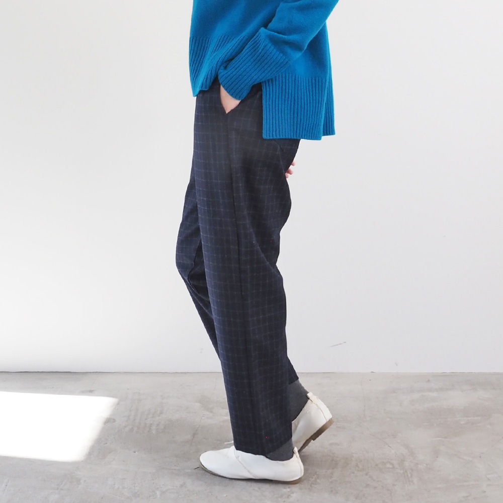 NARU(ナル) ウールリサイクルクロスチェック コージーパンツ 6569381