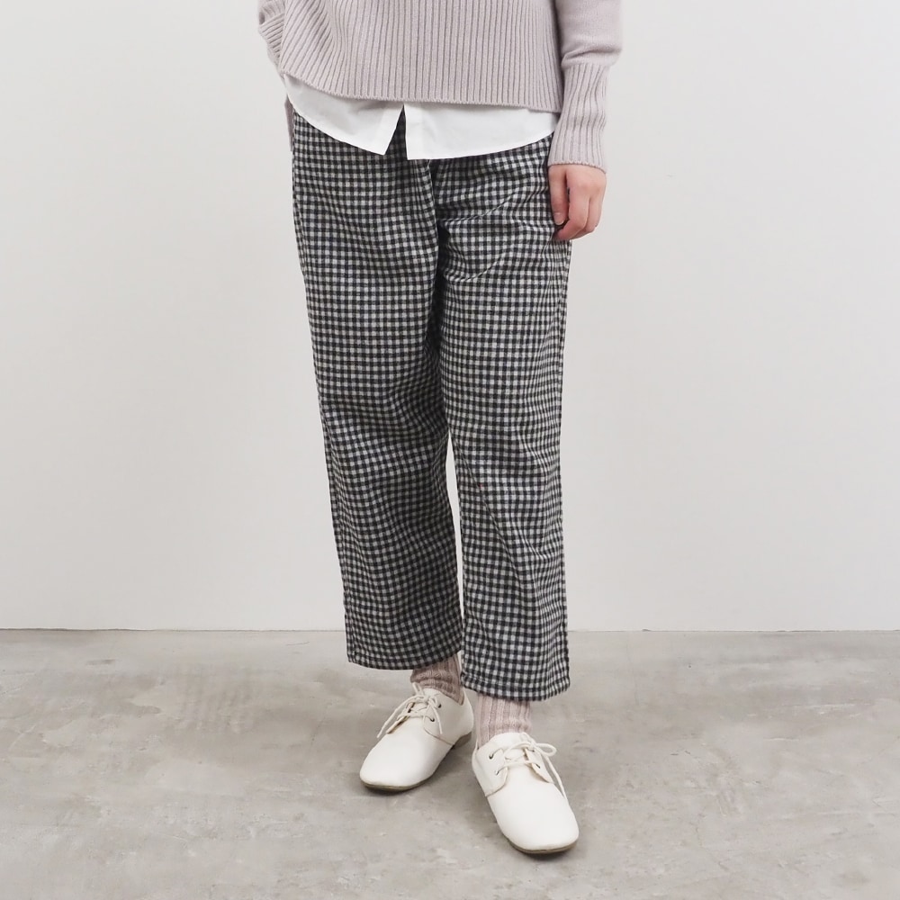 NARU(ナル) ウールリサイクルクロスチェック コージーパンツ 656938