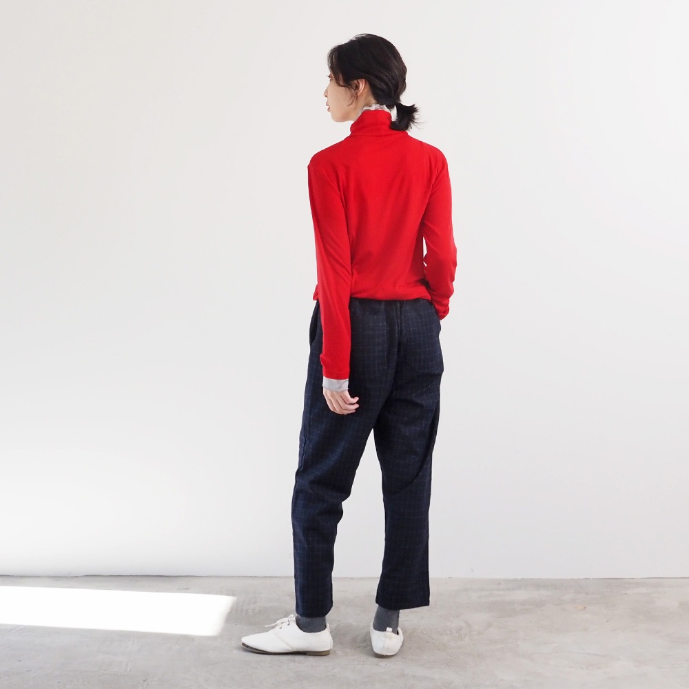 NARU(ナル) ウールリサイクルクロスチェック コージーパンツ 6569381