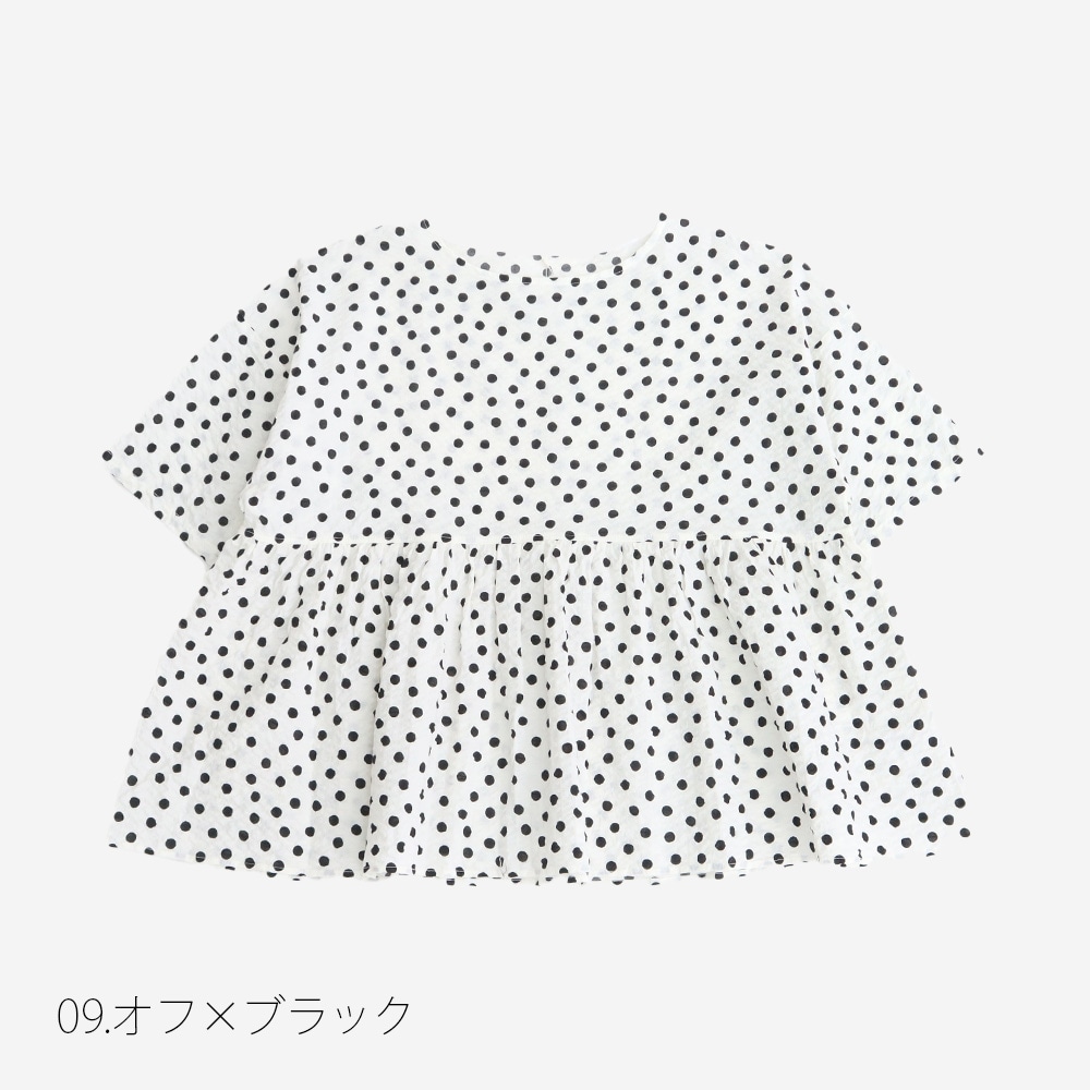 NARU(ナル) 60ローンリップルドット ギャザーチュニック 671805