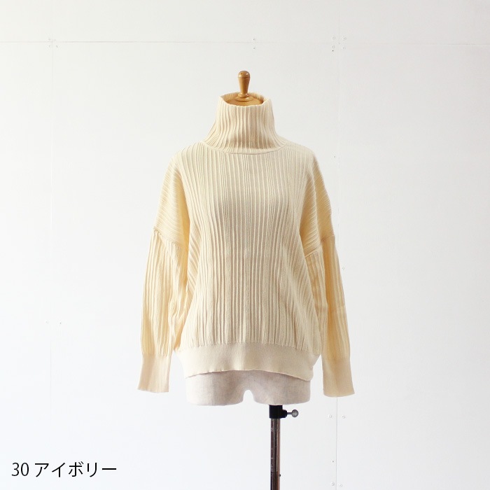 新色入荷！NARU(ナル) コットンリブタートルゆったりニット 630701