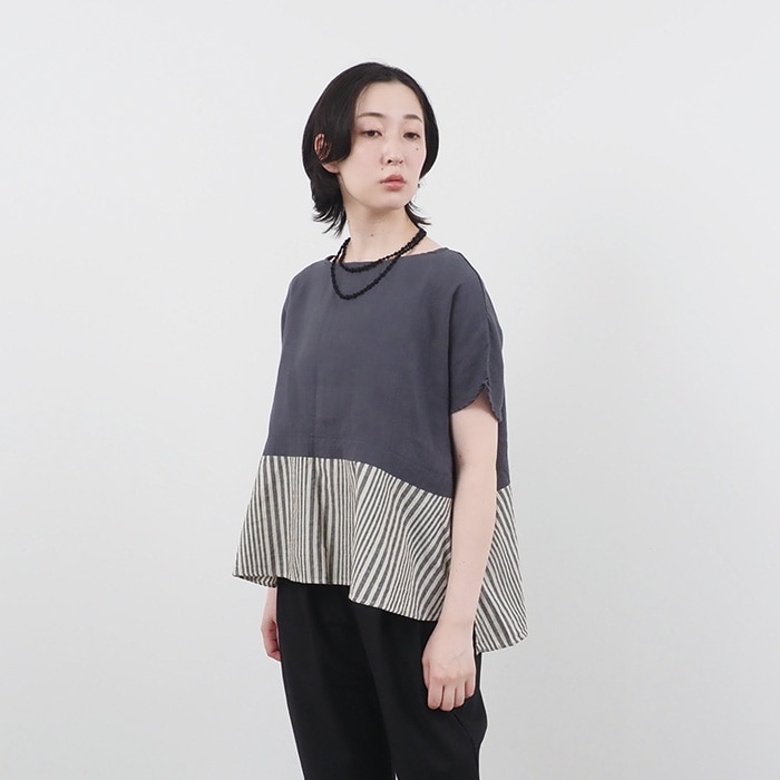 NARU(ナル) 60フレンチリネン×30シーチングストライプ レイヤードPO