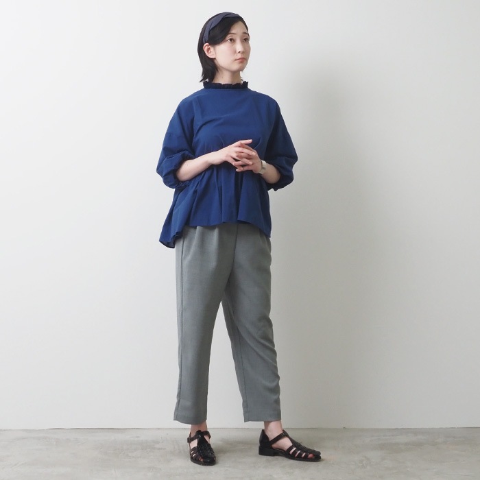 nasuvi＊ハンドメイド＊サフィランフランスリネン　スリムもんぺパンツＬ Bottoms | Fimpen+Nul