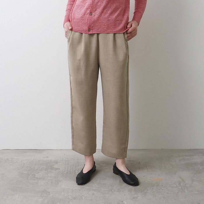 NARU(ナル) リネンライクリノシャンブレー スリムパンツ 654941