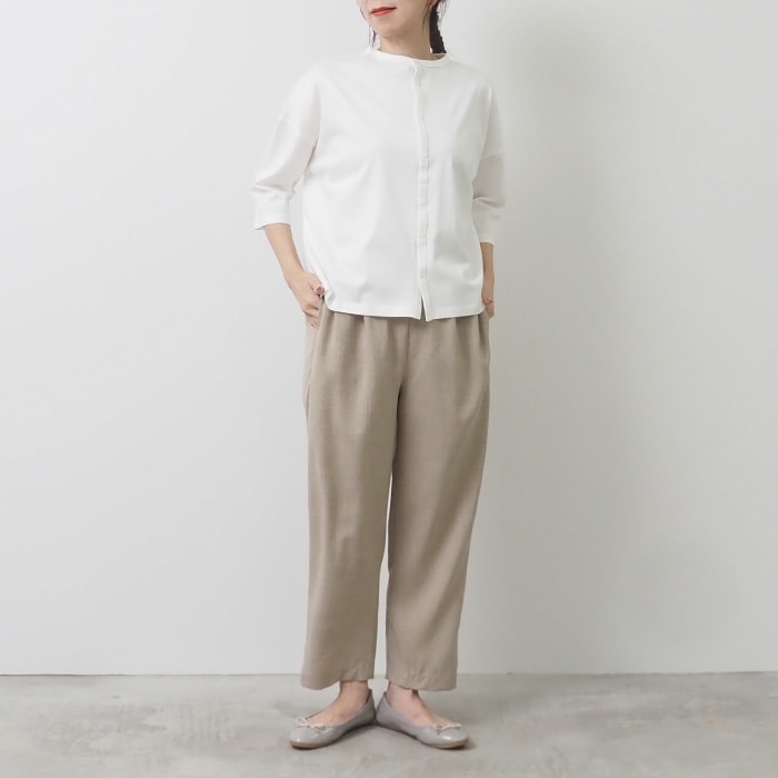 NARU(ナル) リネンライクリノシャンブレー スリムパンツ 654941