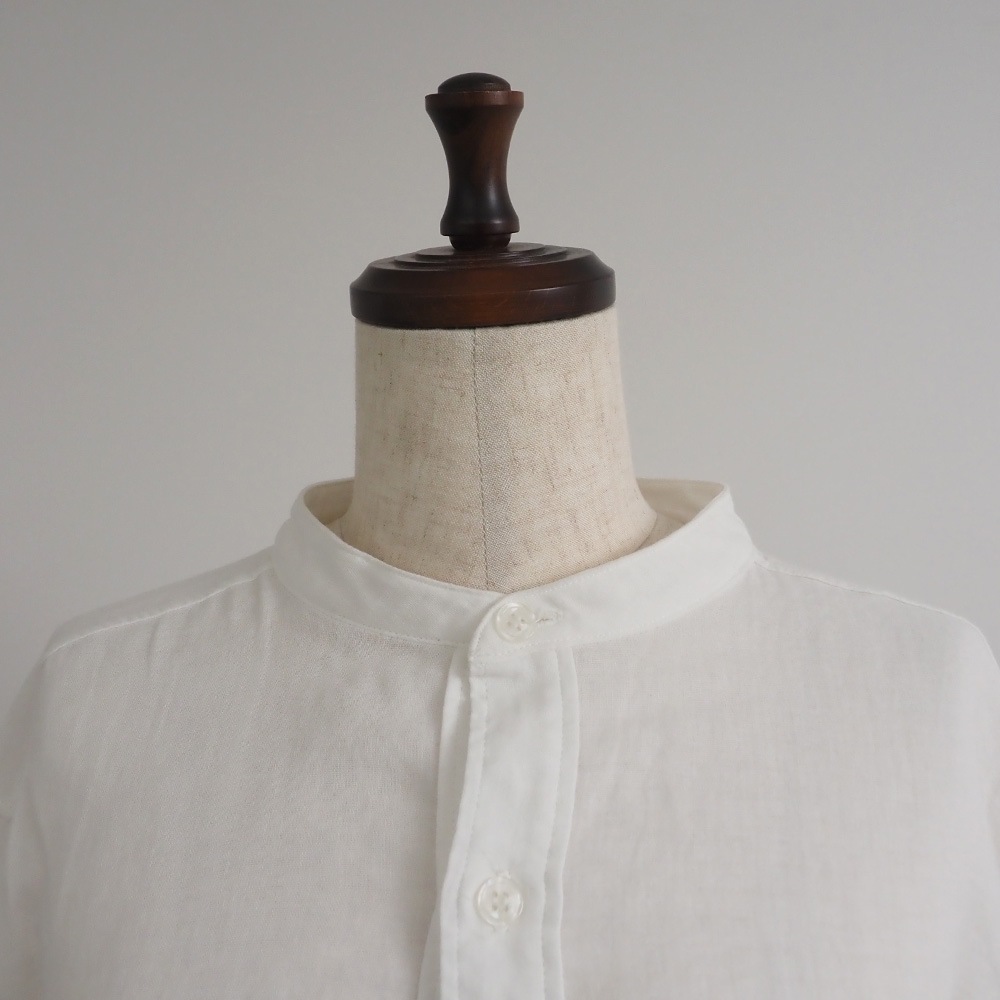 NARU(ナル) ダブルガーゼ オールデイズシャツ「スタンドカラー&イージーフィット」 665810