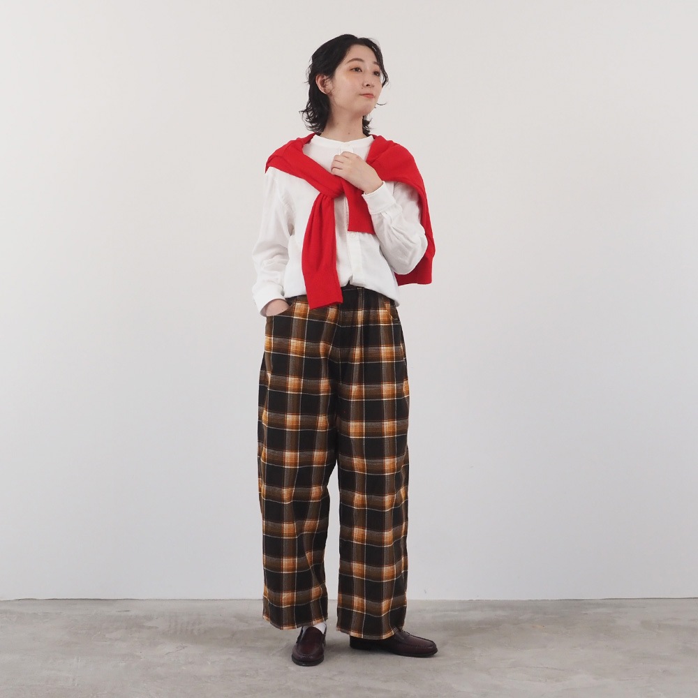 NARU(ナル) ダブルガーゼ オールデイズシャツ「スタンドカラー&イージーフィット」 665810