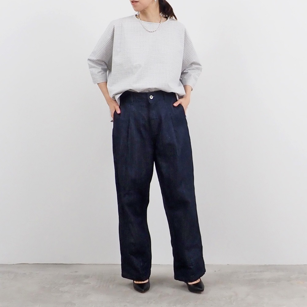 NARU(ナル) 12ozデニムタックストレートパンツ 661825