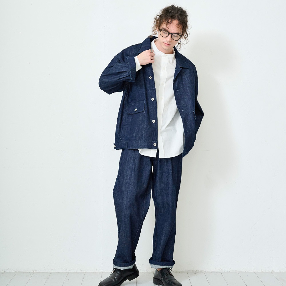 NARU(ナル) 12ozデニムタックストレートパンツ 661825