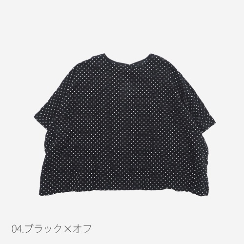 NARU(ナル) 80ローンリップルシンプルドット ゆったりブラウス 662831
