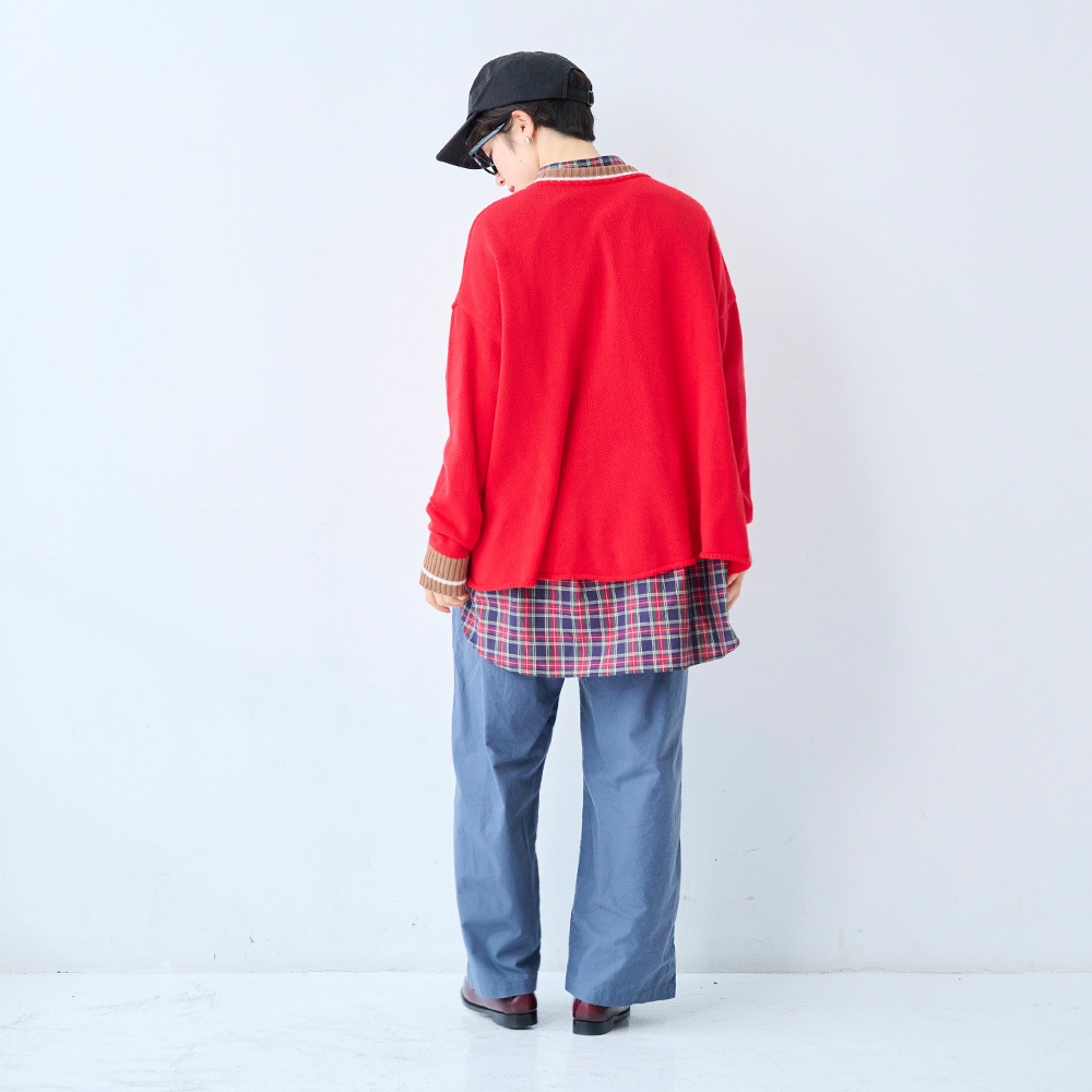 NARU(ナル) ムースヤーン バイカラーニット 665610