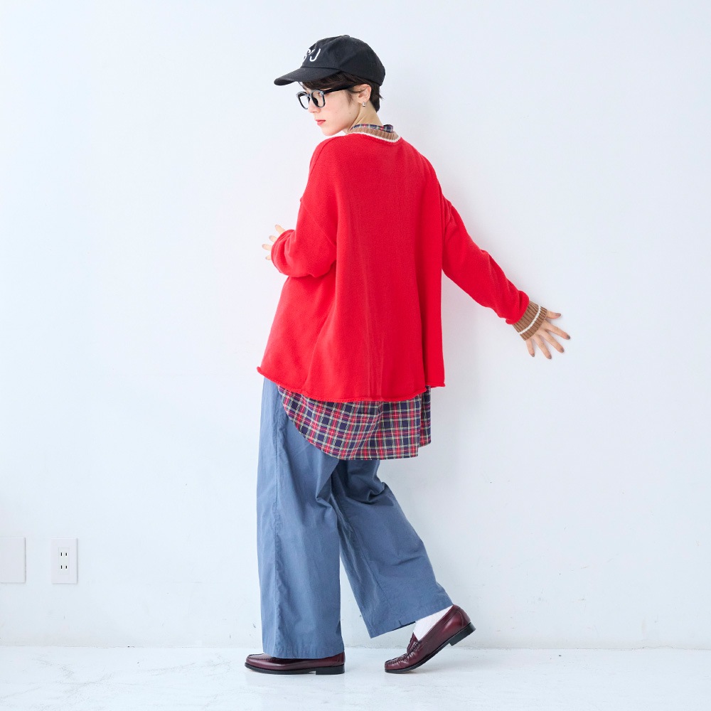 NARU(ナル) ムースヤーン バイカラーニット 665610