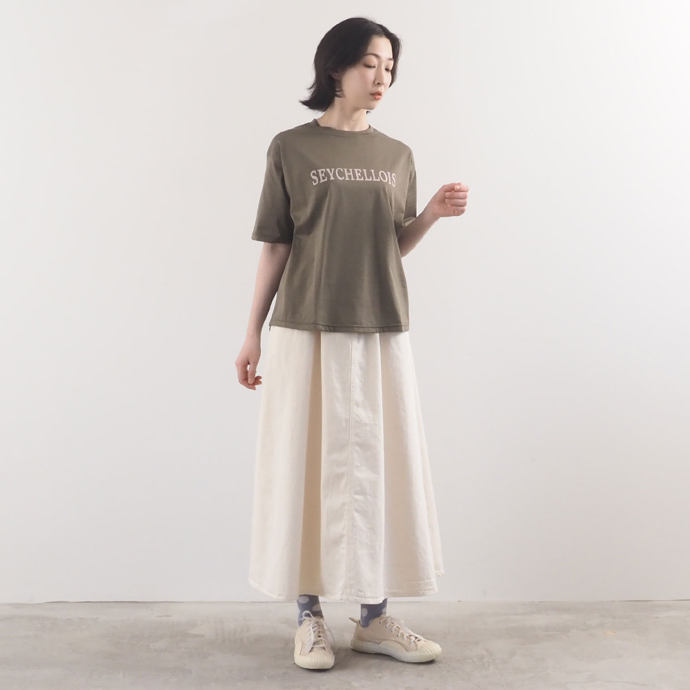 NARU(ナル) マイヴィスC微強撚天竺 SEYCHELLOISプリントT 672301