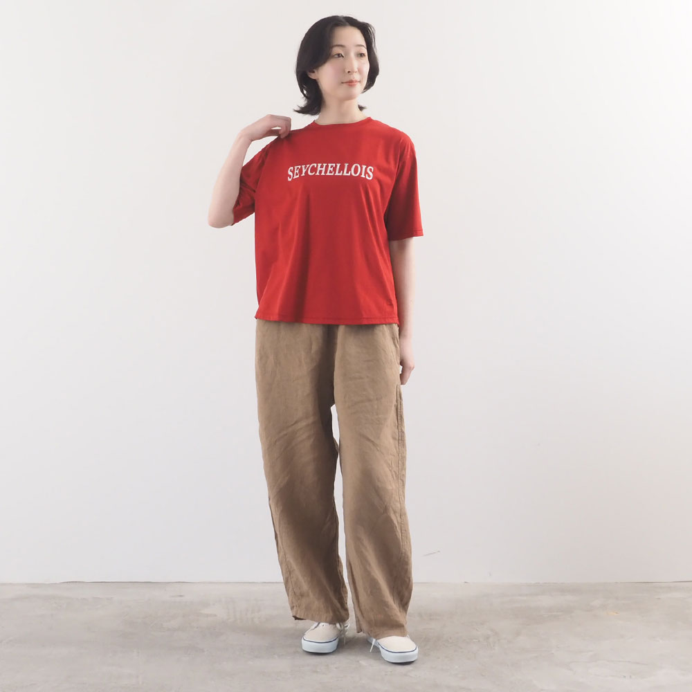 NARU(ナル) マイヴィスC微強撚天竺 SEYCHELLOISプリントT 672301