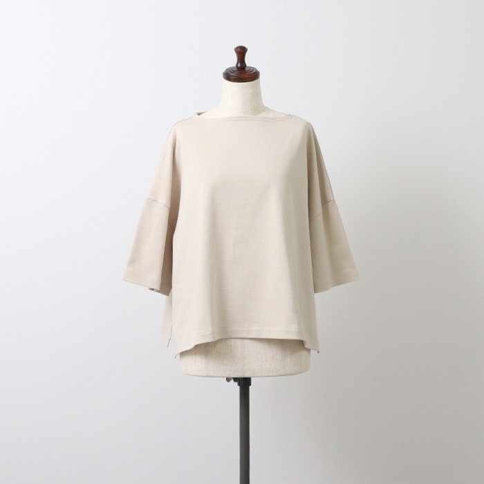 NARU(ナル) デラヴェジャージーボートネックワイドプルオーバー 654202BE