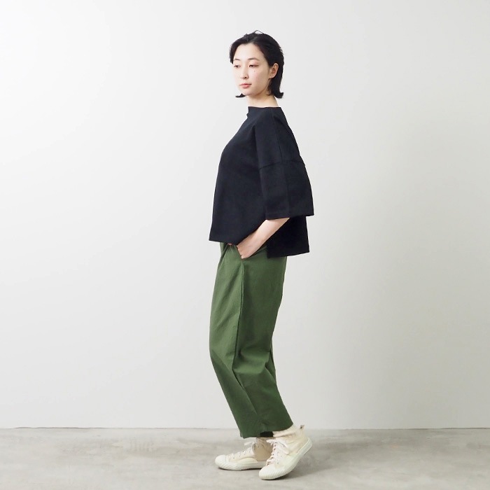 NARU(ナル) デラヴェジャージーボートネックワイドプルオーバー 654202BE