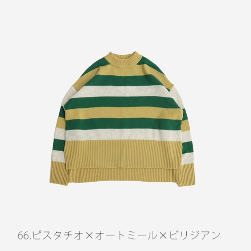 NARU(ナル) タスマニアラム マルチボーダーコモドニット 657605　