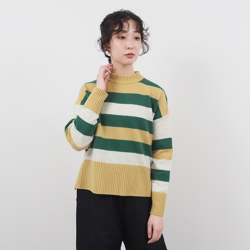 NARU(ナル) タスマニアラム マルチボーダーコモドニット 657605