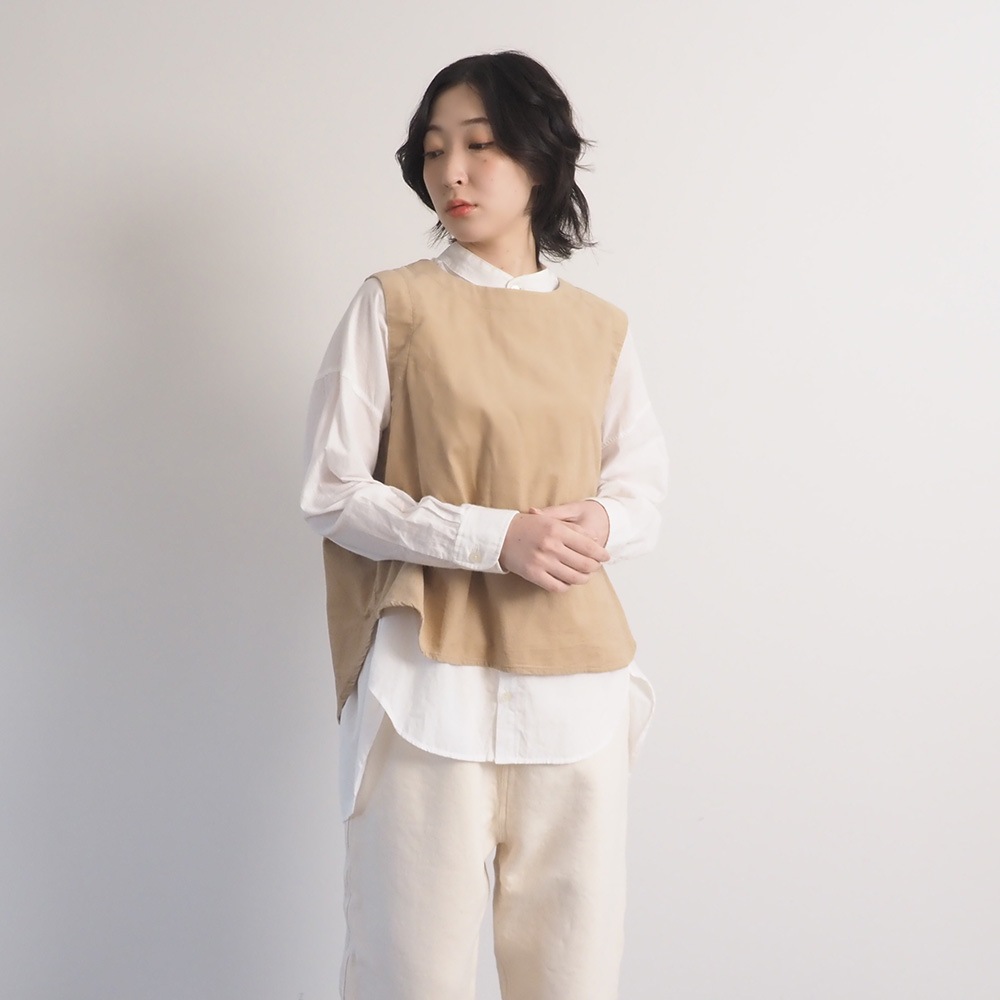 NARU(ナル) シャツコール ラウンドベスト 666805