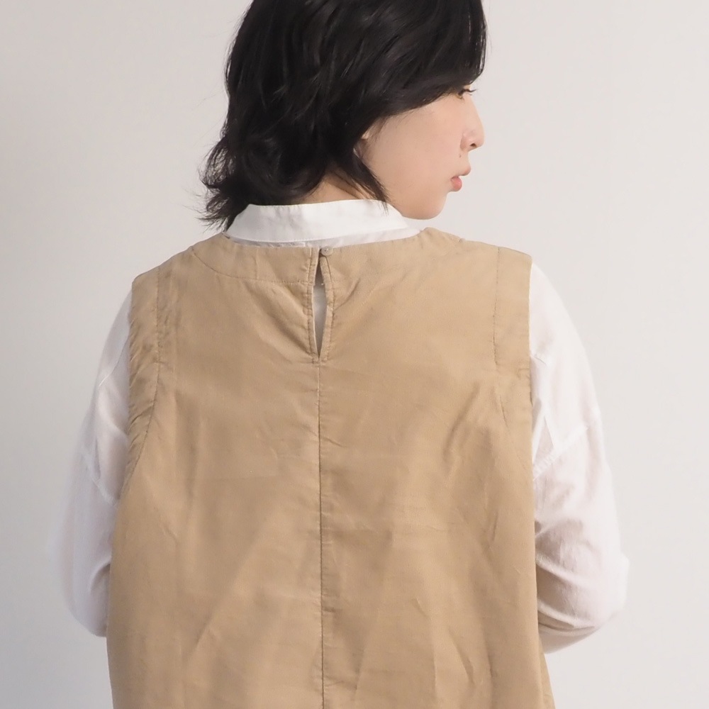 NARU(ナル) シャツコール ラウンドベスト 666805