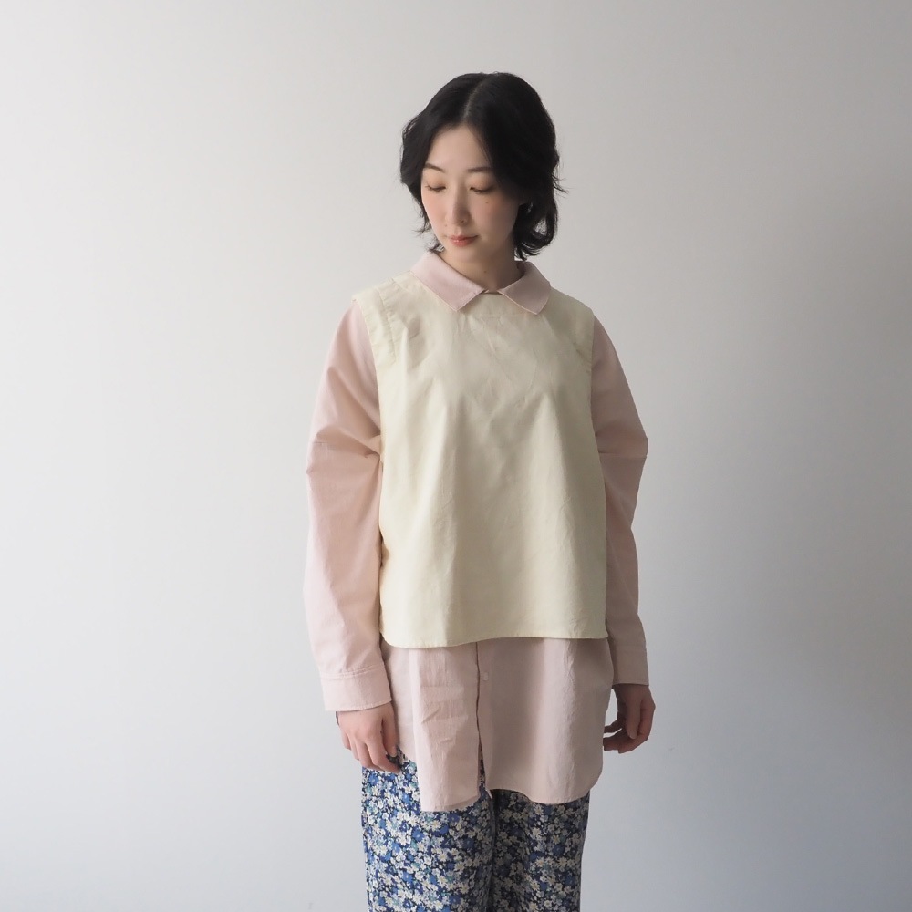 NARU(ナル) シャツコール ラウンドベスト 666805