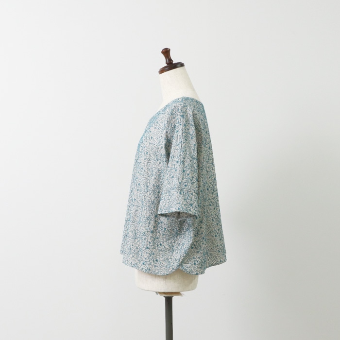 NARU(ナル) 60sローン花柄刺繍 バトーブラウス 654935