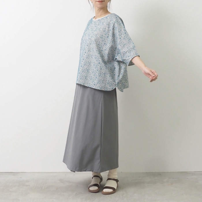 NARU(ナル) 60sローン花柄刺繍 バトーブラウス 654935