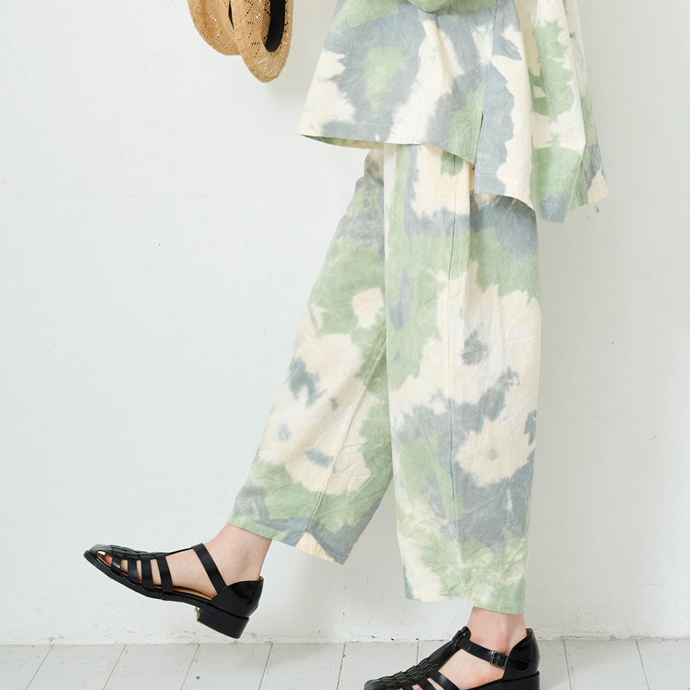 NARU(ナル) タイダイ染シーチングハンドワッシャー エッグパンツ 661830