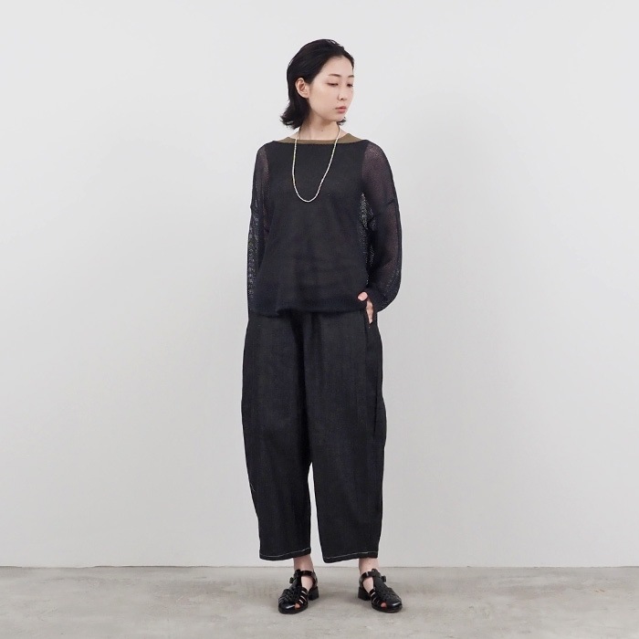 NARU(ナル) サフィランリネン 鹿の子メッシュニット 655751