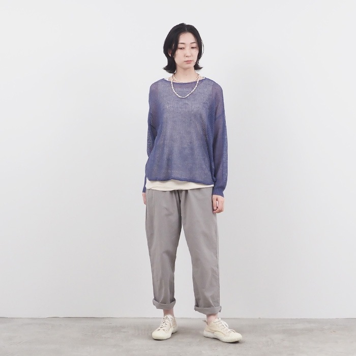 NARU(ナル) サフィランリネン 鹿の子メッシュニット 655751