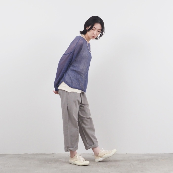 NARU(ナル) サフィランリネン 鹿の子メッシュニット 655751