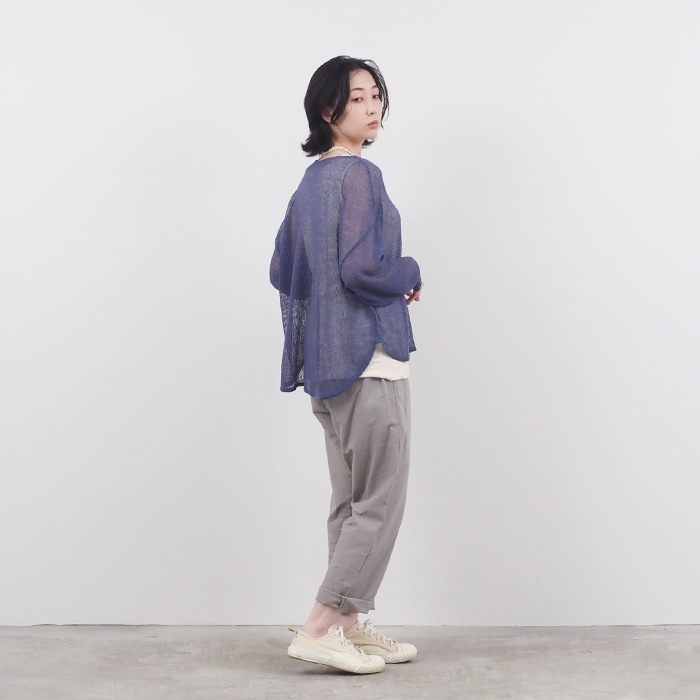 NARU(ナル) サフィランリネン 鹿の子メッシュニット 655751