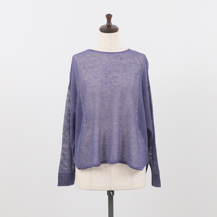 NARU(ナル) サフィランリネン 鹿の子メッシュニット 655751